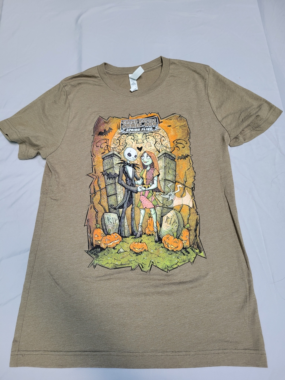 Women's Jack Skellington & Sally Bella Shirt sz Small or kids XXL GR, MI Comicon